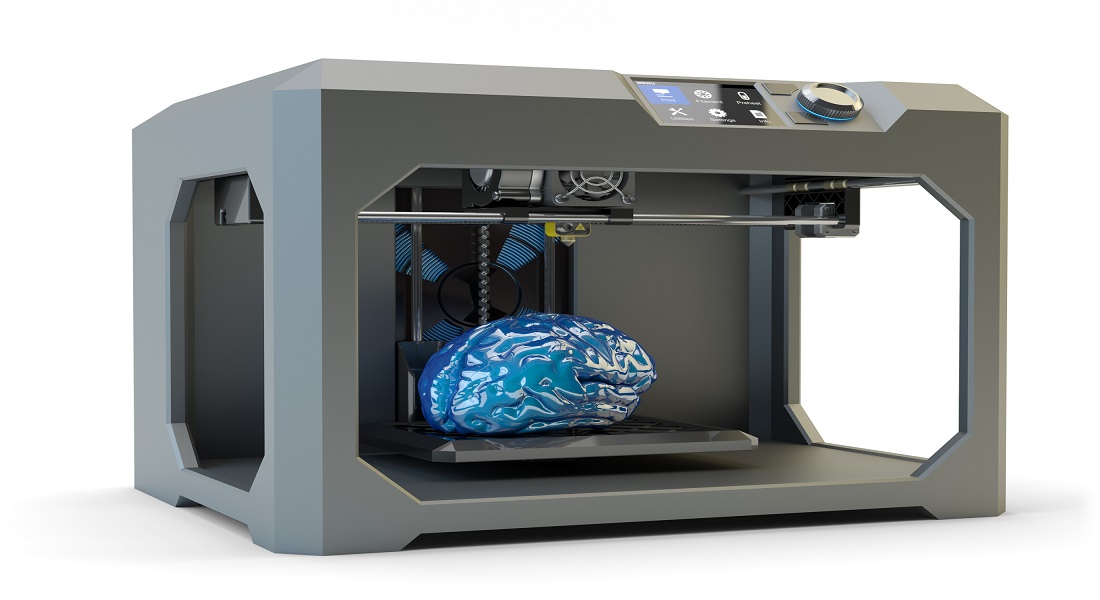 Foto af 3D-printet hjerne